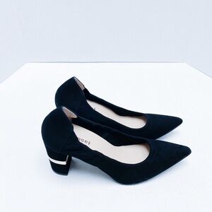 Jon Josef - Black Suede Party Pointed Toe Heels